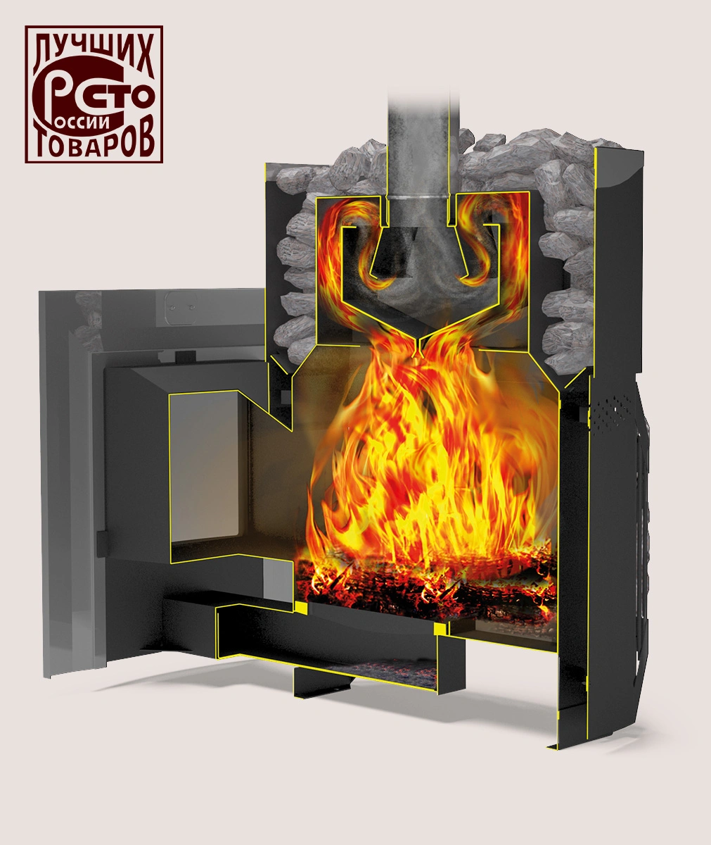 Печь для бани Русь-сетка 12 Л Панорама - Теплодар